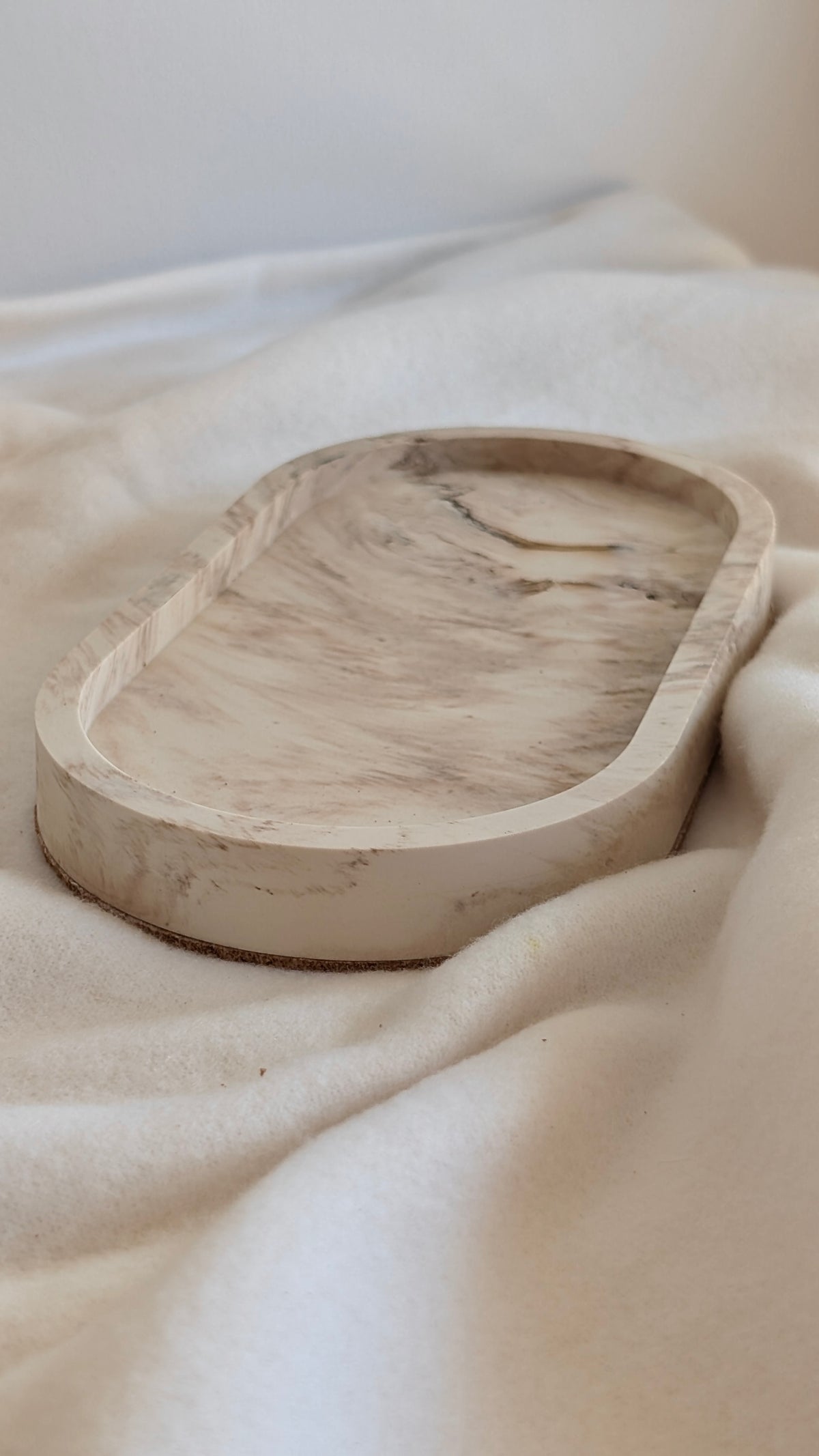 Svuotatasche Ovale - Marmorizzato Beige