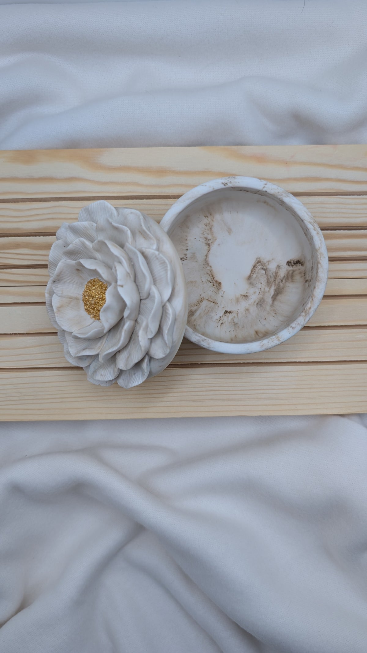 Portagioie Blossom 'Camelia' - Marmorizzato Beige